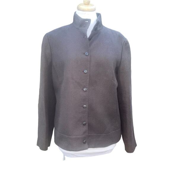 Lafayette 148 New York Brown Linen/Cotton Blend Blazer - Picture 15 of 15